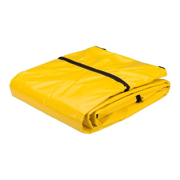 Yellow body bag, folded
